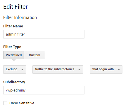 admin filter 1