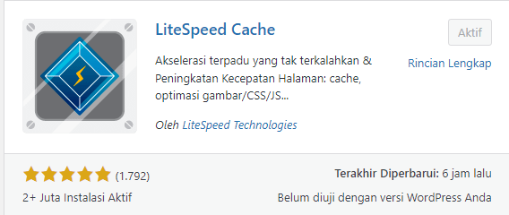 Litespeed cache plugin