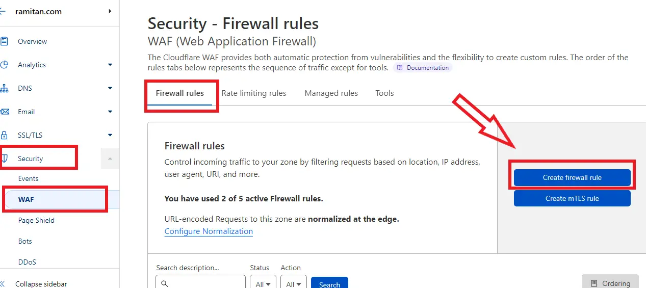 tambah firewall rule